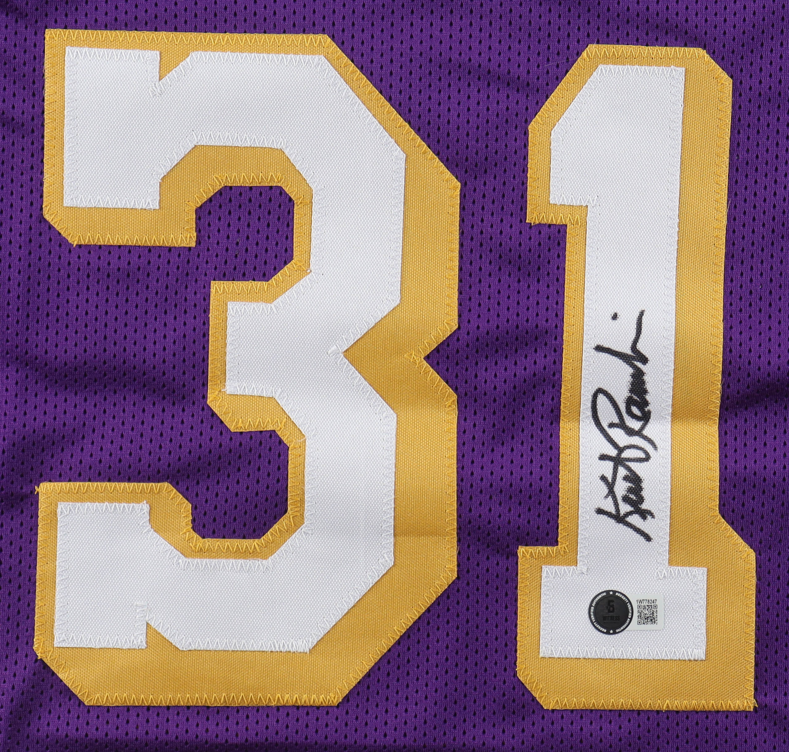 Kurt Rambis Signed Lakers XL Basketball Jersey Beckett Certified