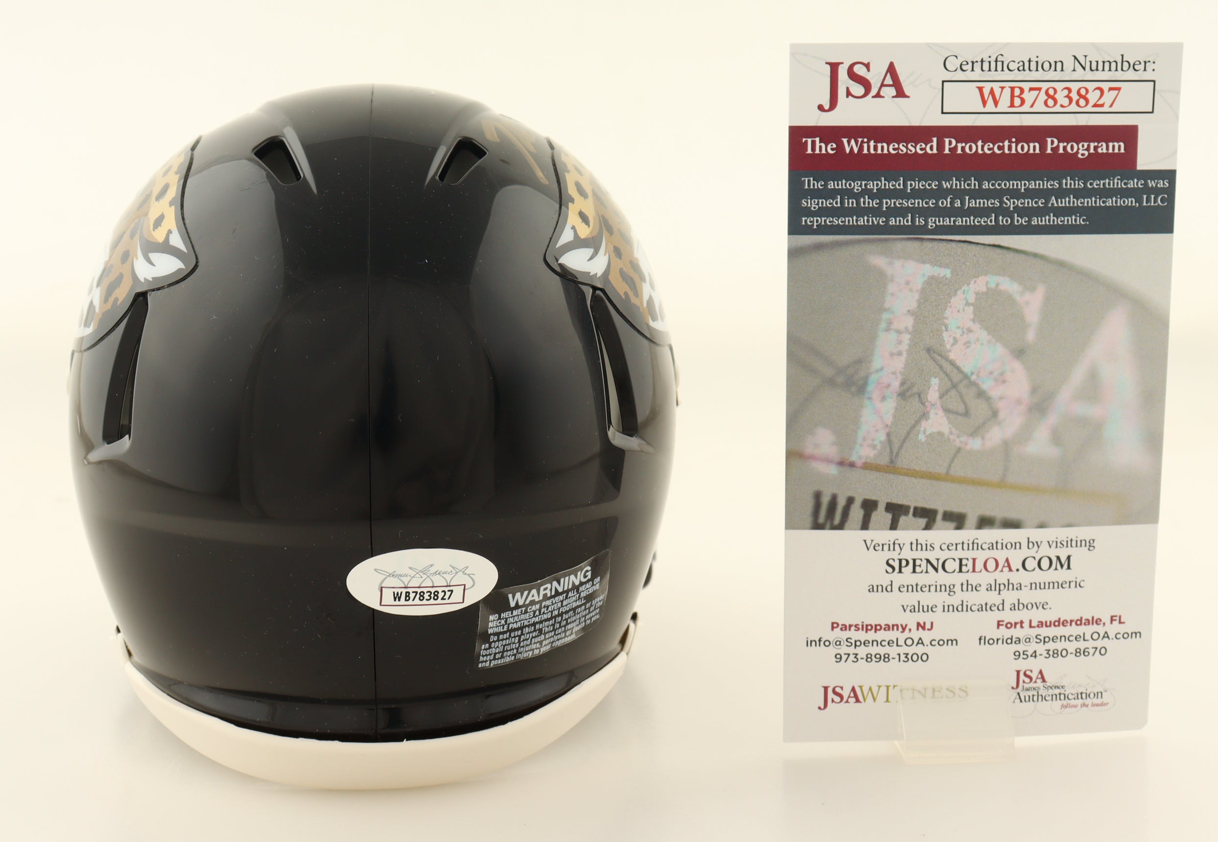 Tank Bigsby Signed Jaguars Riddell Speed Mini Football Helmet JSA Certified