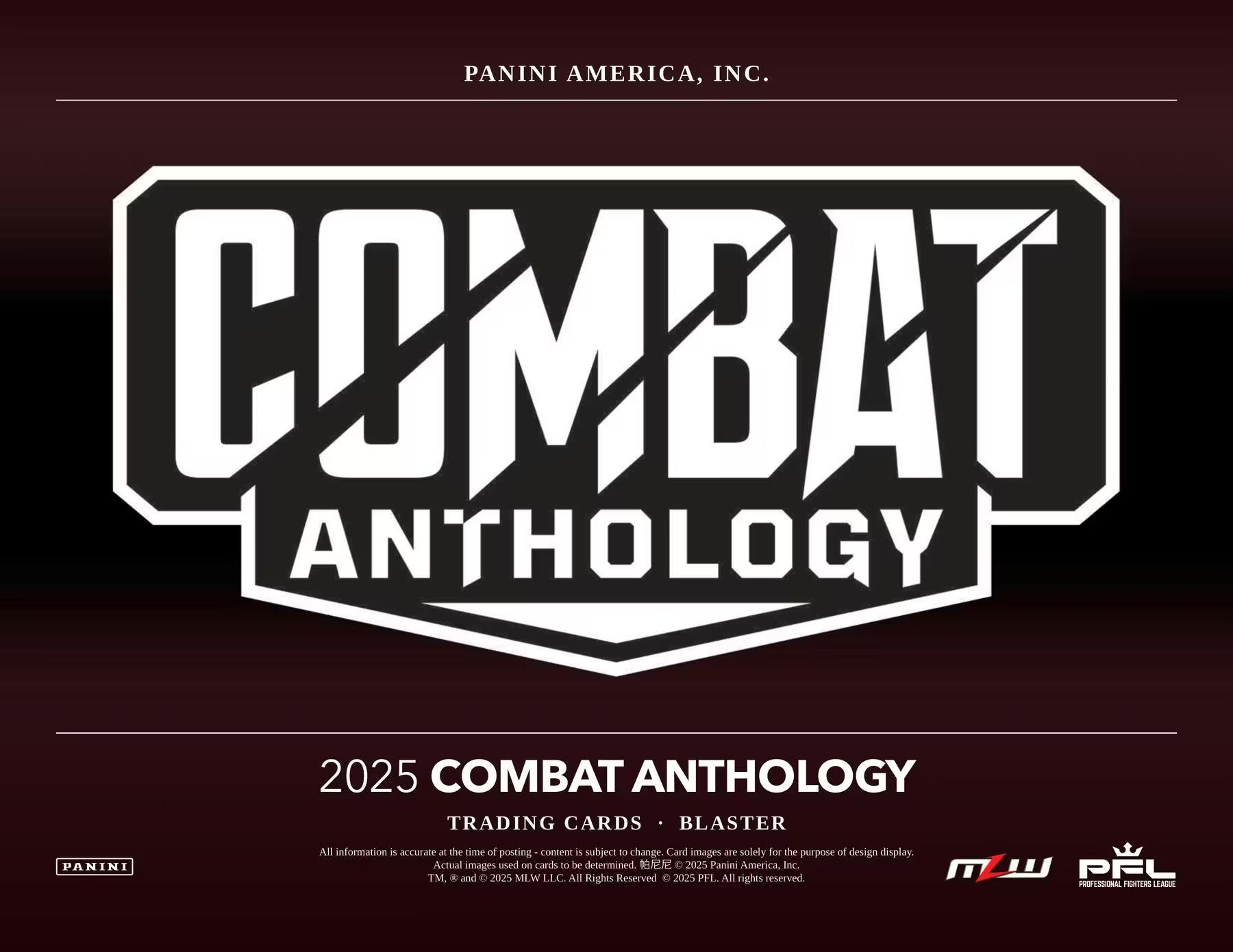 2025 Panini Combat Anthology Blaster Box