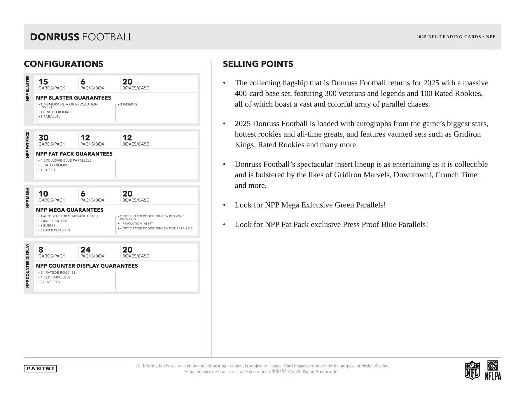2025 NFL Donruss Football Mega Box